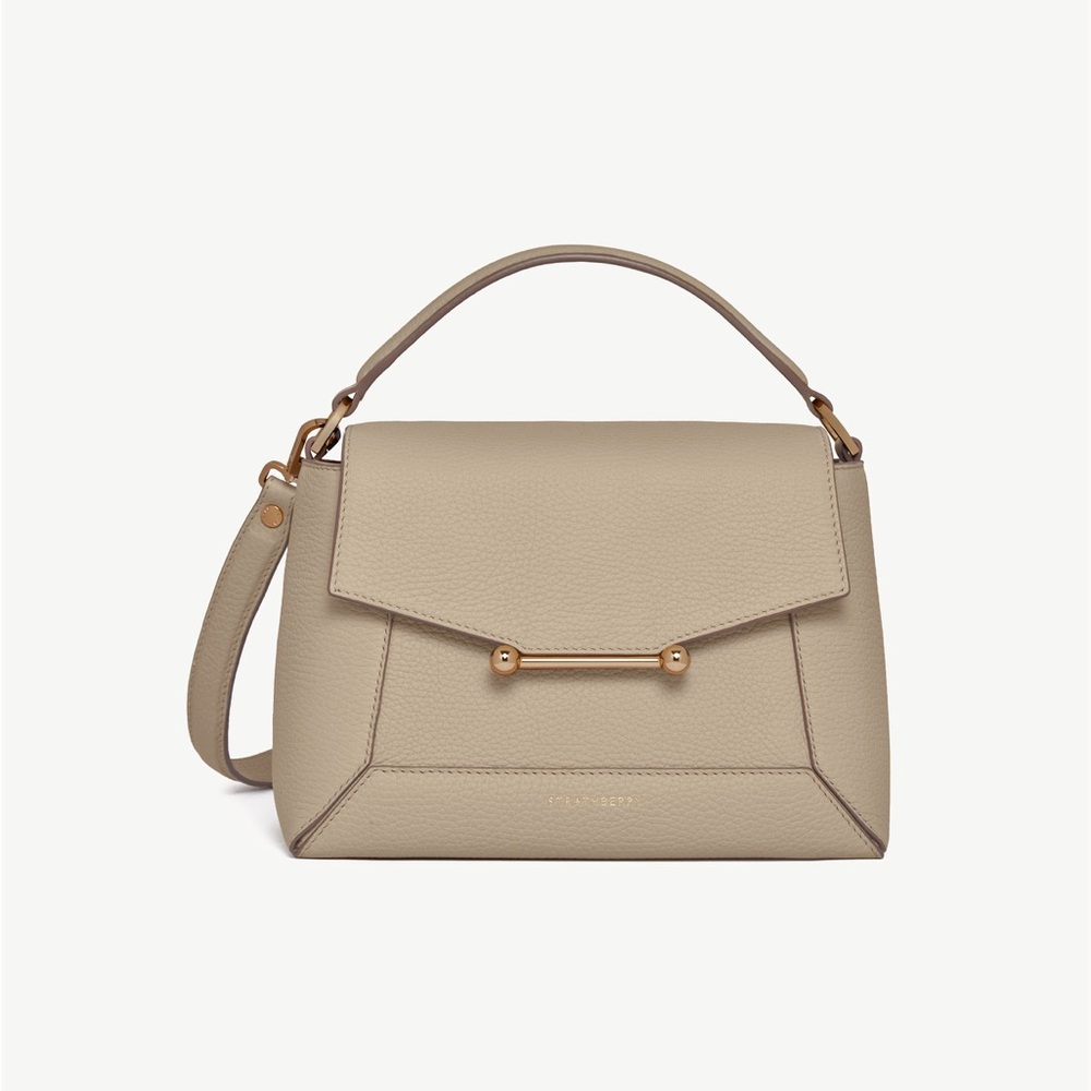 Strathberry Mosaic Top Handle Handbag — Sand, Grain